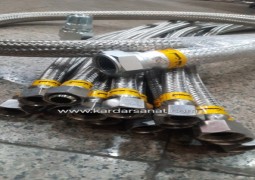 ساخت و مونتاژ شیلنگ خرطومی فلکسیبل استیل باروکش