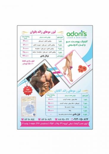 لیزر موهای زاید آقایان