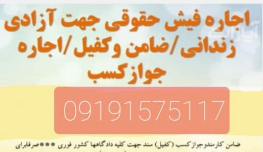 اجاره فیش حقوقی/ضمانت دادگاه/ضامن کارمند رسمی/کفال