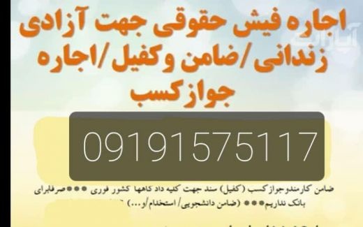 اجاره فیش حقوقی/ضمانت دادگاه/ضامن کارمند رسمی/