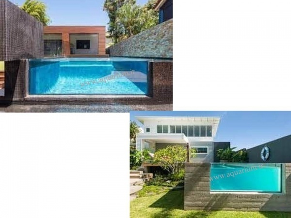 شیشه استخر، ساخت دیوار آکریلیکی استخر،شیشه کف