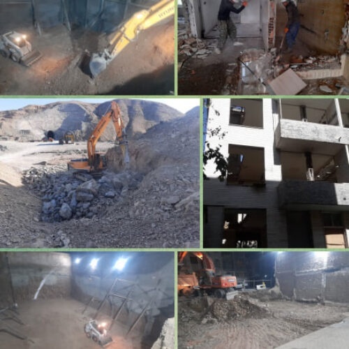 تخریب ، خرید ضایعات و آهن آلات ، خاکبرداری