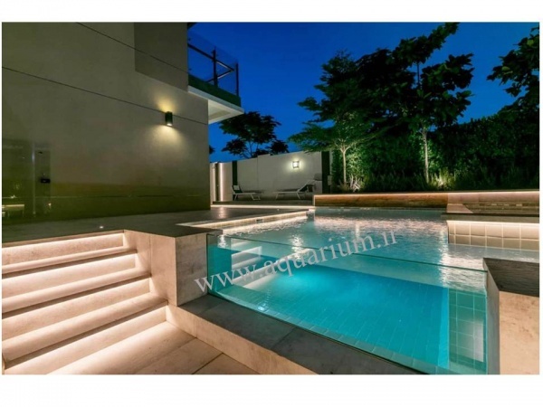 ساخت نمای شیشه ای استخر، ساخت نمای آکرلیک استخر